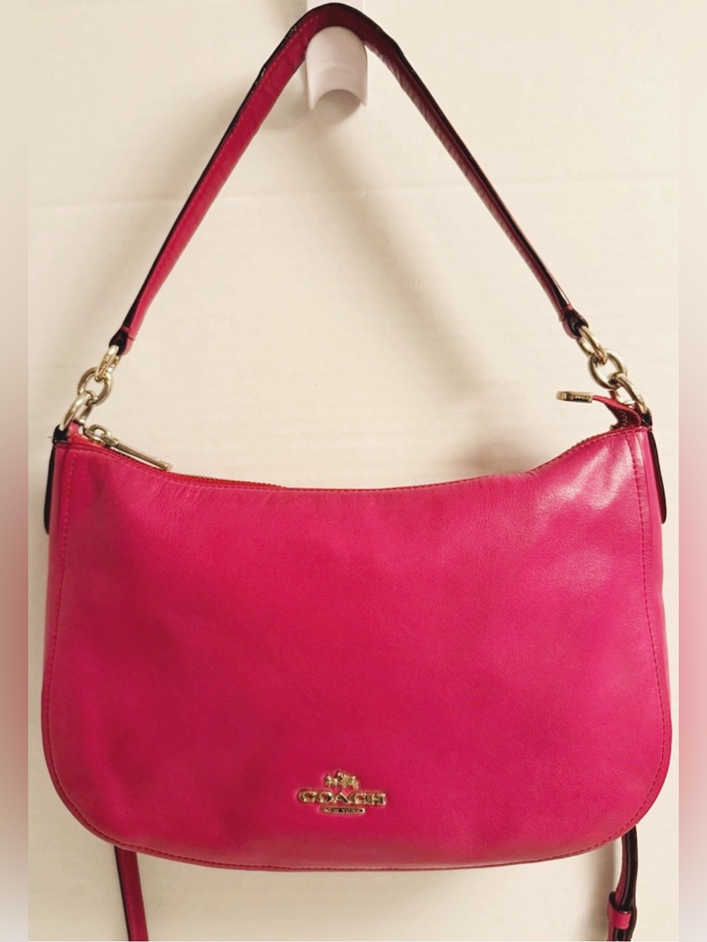🌸 Vintage Y2K Coach Pink Leather Crossbody / Shoulder Bag 🌸